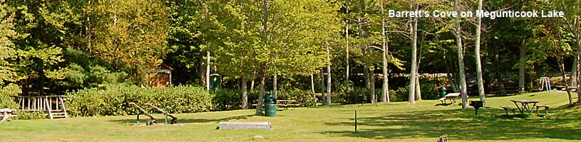 Picnic area at Barrett's Cove Megunticook Lake