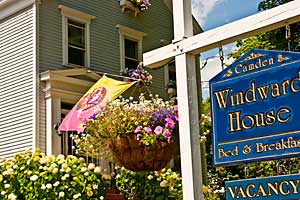 Windward House Sign & Flowers