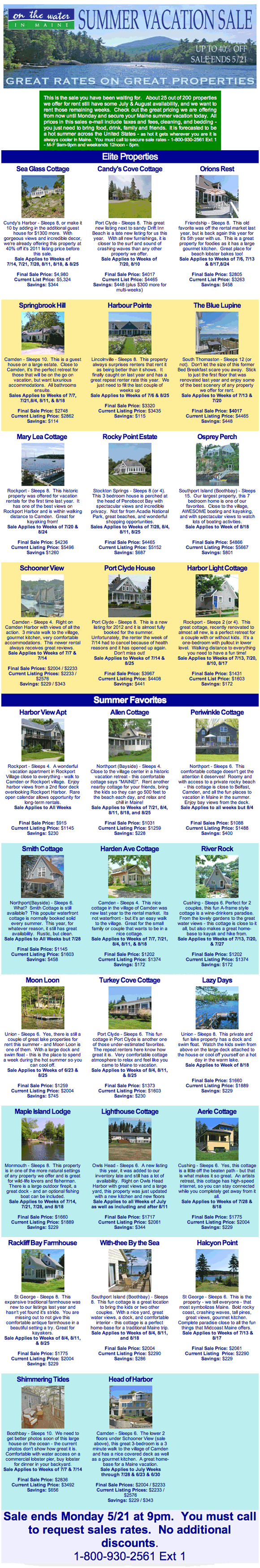 On the Water special offers
